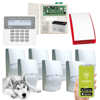 ZESTAW ALARMOWY SATEL PERFECTA 16 SET-A 7 CZUJEK SWAN QUAD + PRF-LCD + SYRENA SP-4001 R